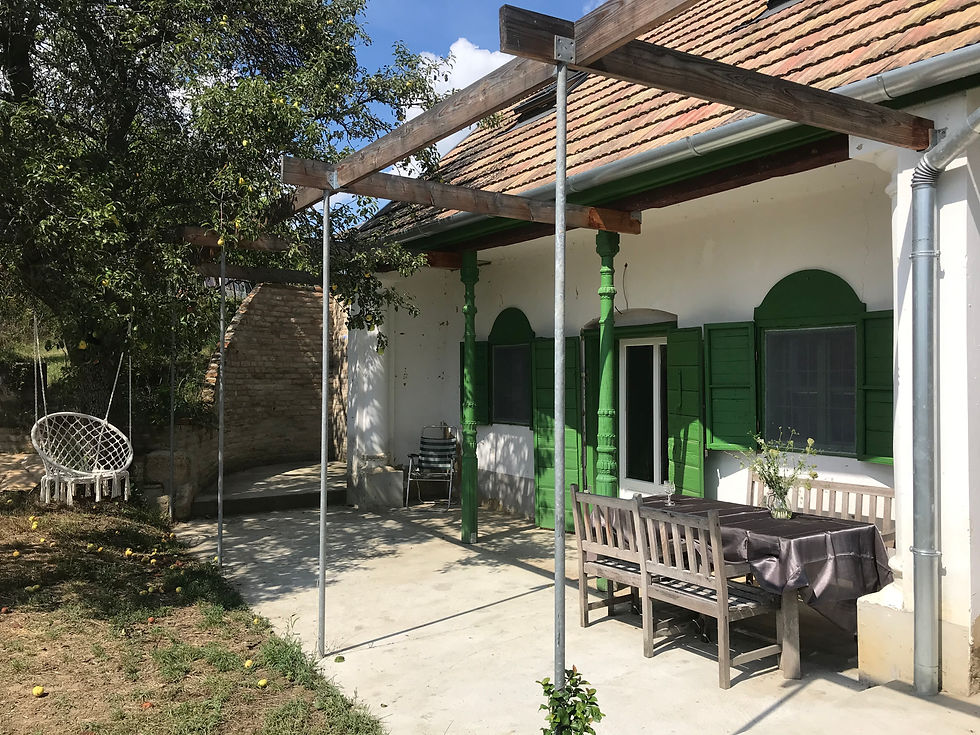 terras met pergola voorzijde