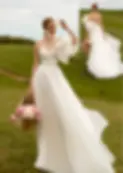 Anne Mariee ‚Luiza‘ A‑Linie mit Organza‑Statement‑Schulter und hauchzartem Tüll (EU 40)