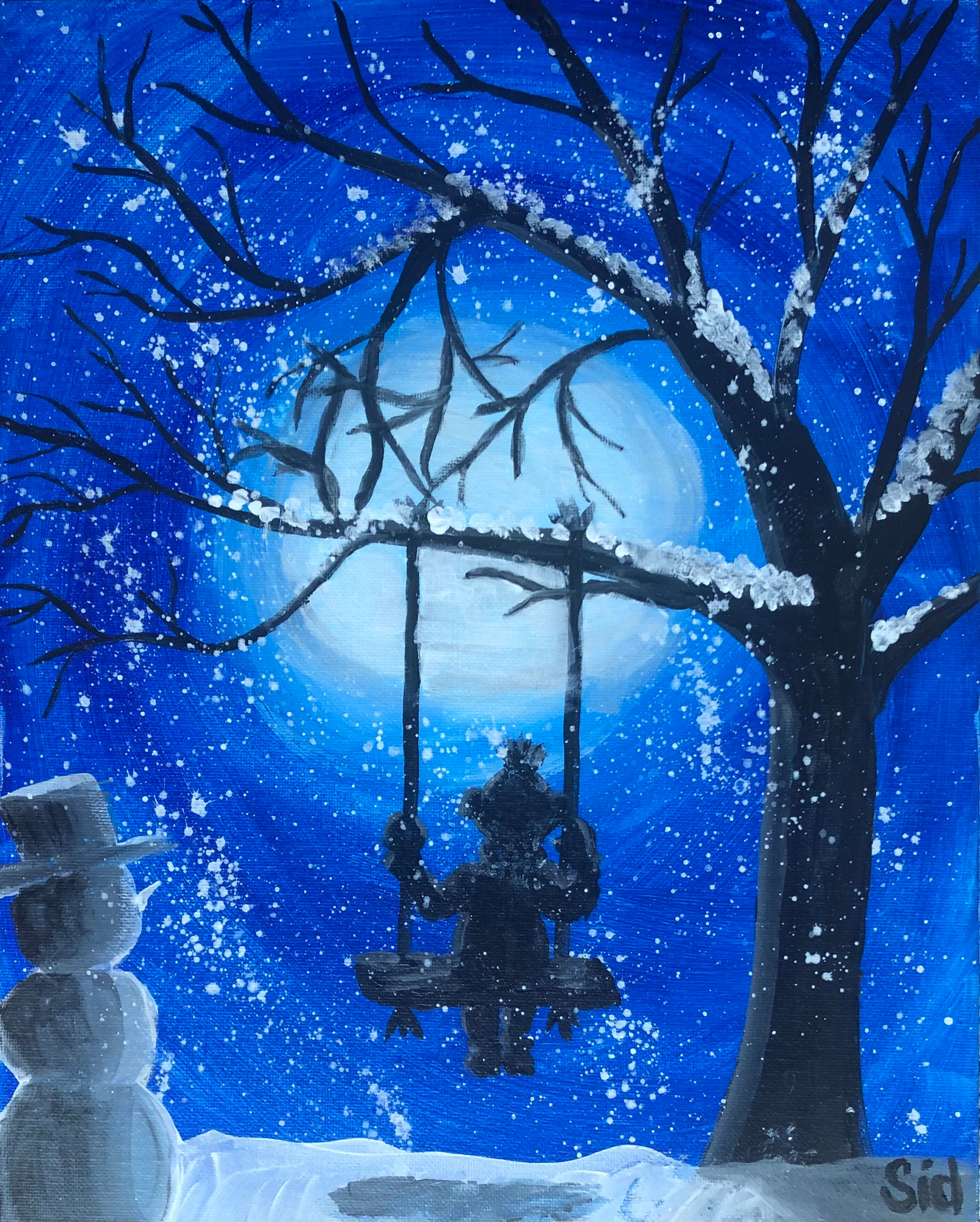 Swinging with a snowman