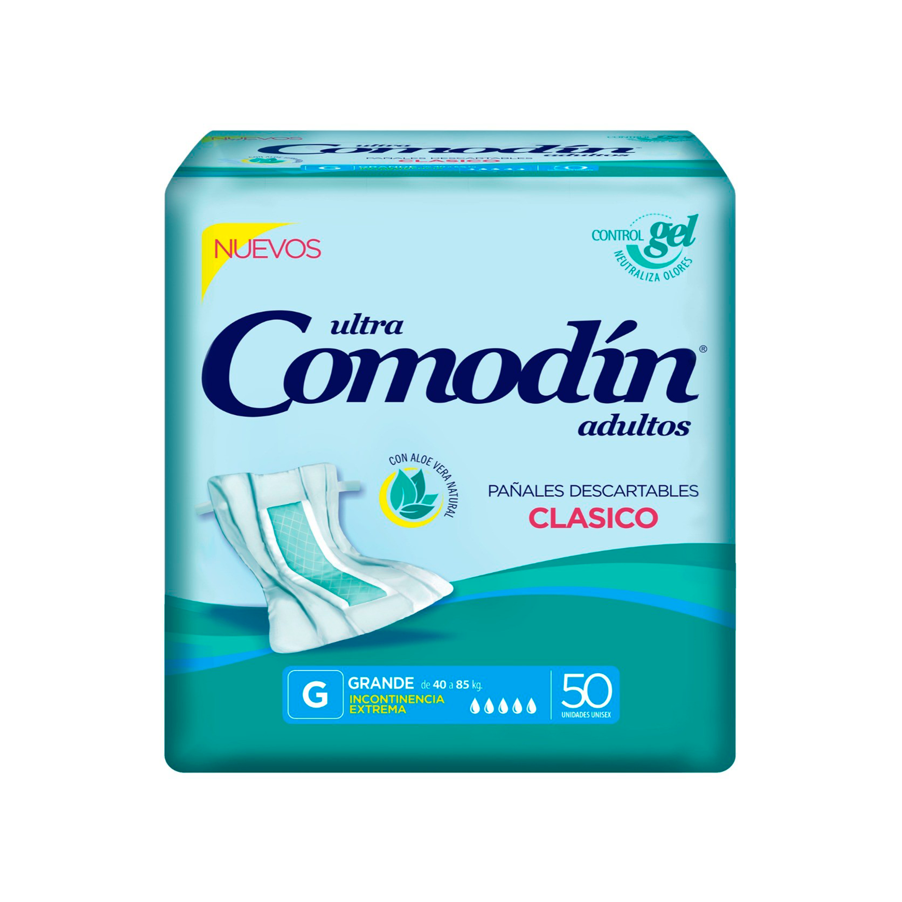 Pañal Comodin Recto Clasico Grande x 50 un