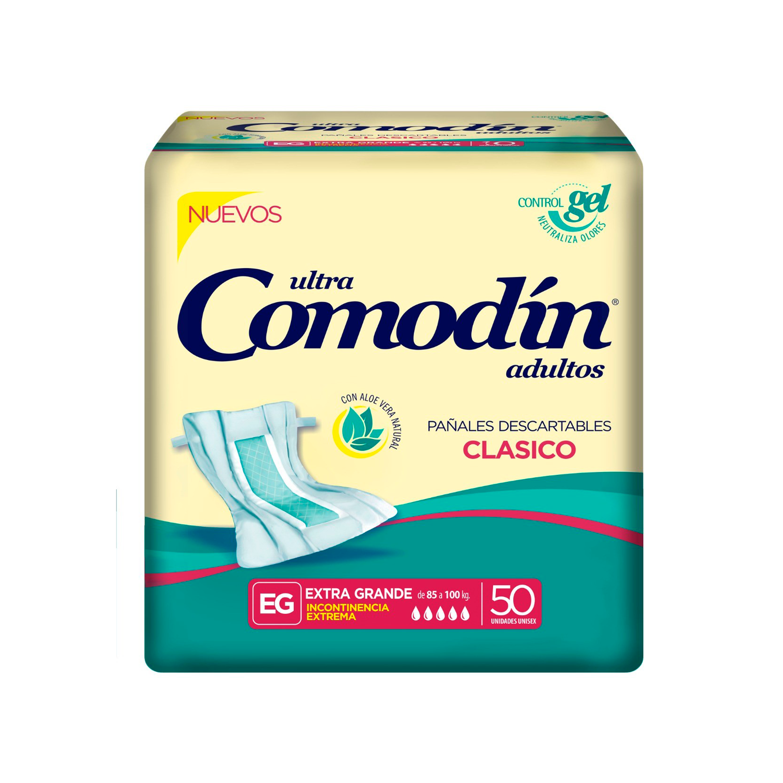 Pañal Comodin Recto Clasico Extra Grande x 50 un