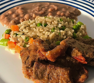 Patinho com Arroz à Grega