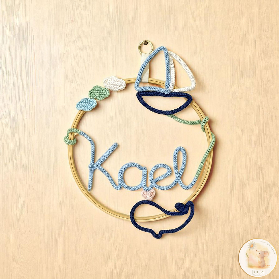 Guirlanda - Kael com barco e baleia