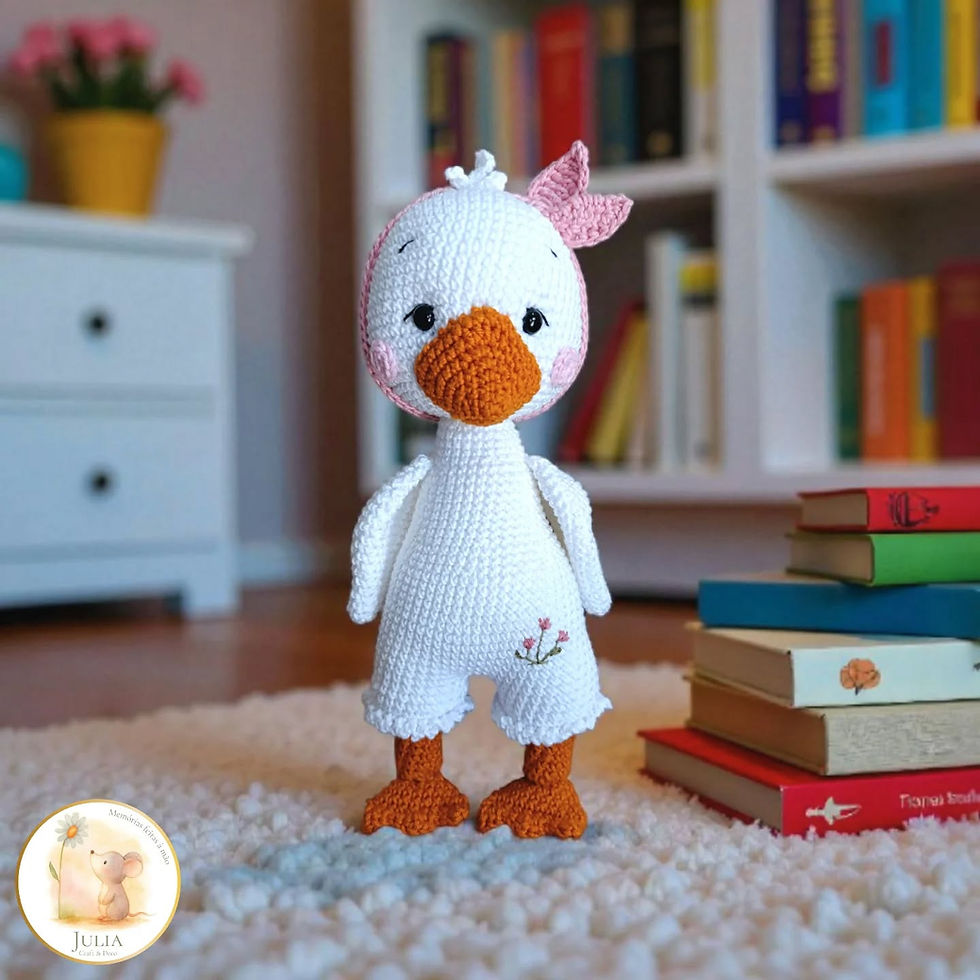 Bella a gansinha amigurumi