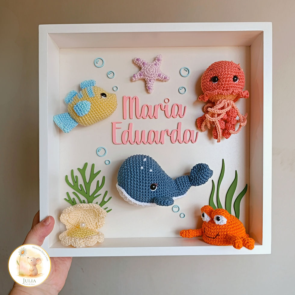 Quadro porta de maternidade - Fundo do mar