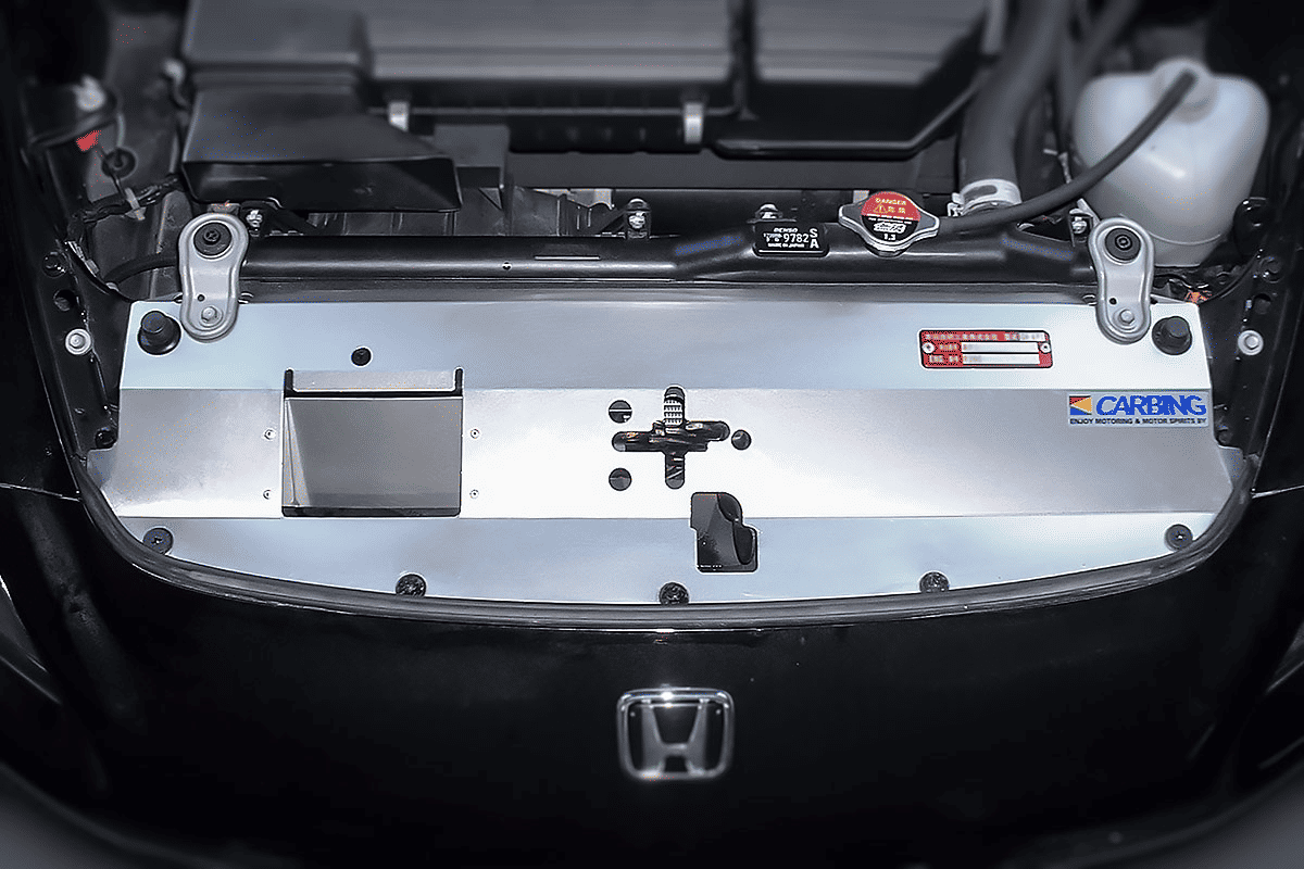 9 แผ่นดักลมหม้อน้ำ CARBING อลูมิเนียม สำหรับ Honda S2000 AP1 และ AP2
