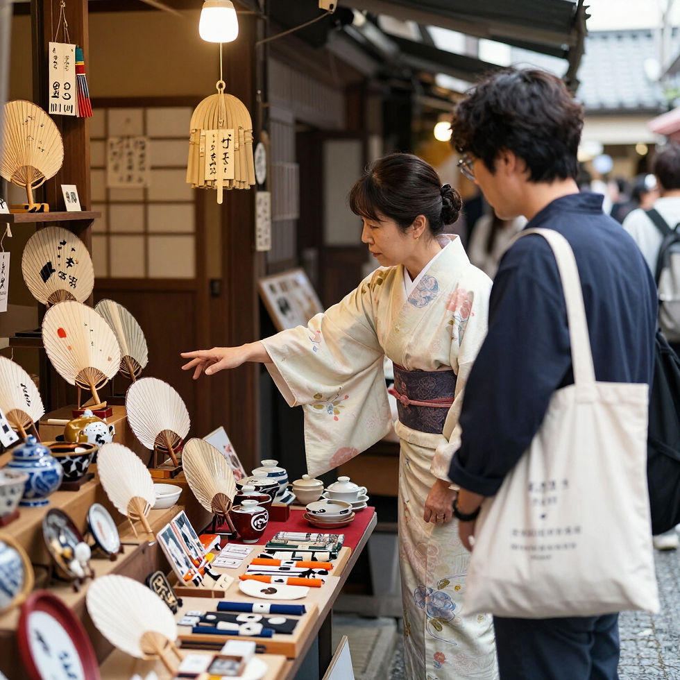 Japanese artisan ceramics in a boutique Kamakura shop
