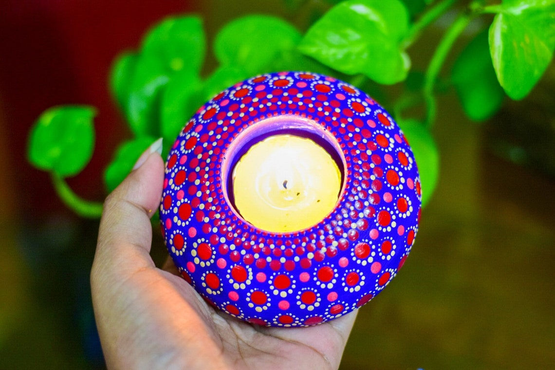 Tea Light,Mandala Tea Light,Mandala Candle Holder,Sacred Geometry,Boho Decor
