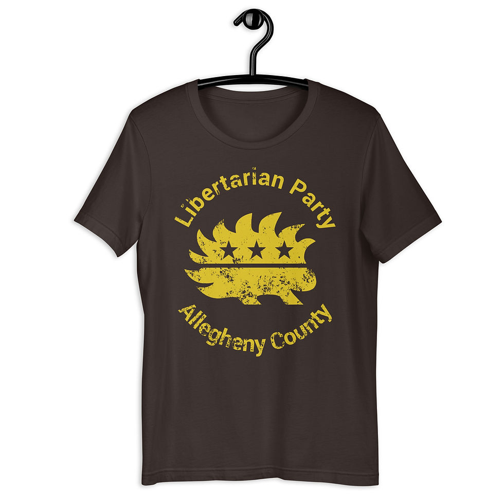 Thumbnail: Yellow Destressed Porcupine Unisex t-shirt Bella + Canvas 3001