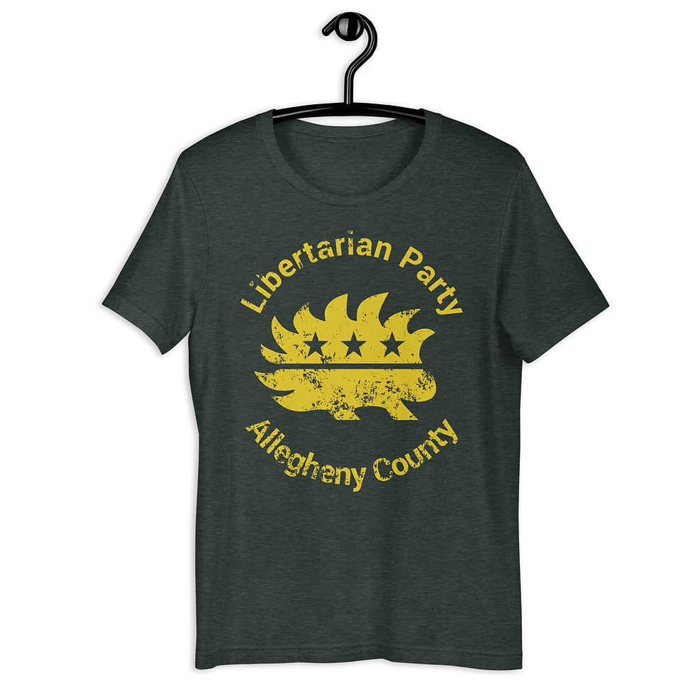 Thumbnail: Yellow Destressed Porcupine Unisex t-shirt Bella + Canvas 3001