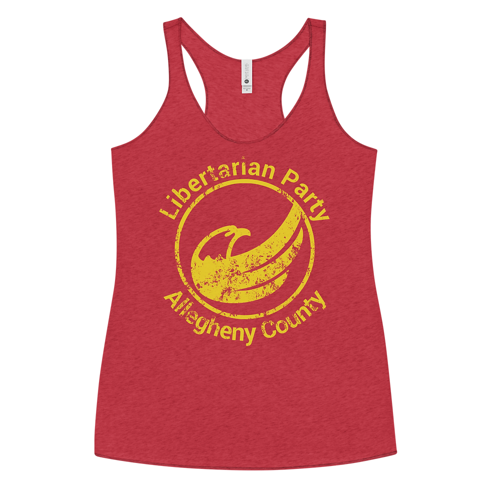 Thumbnail: Destressed Yellow Eagle Women's Racerback Tank Next Level 6733