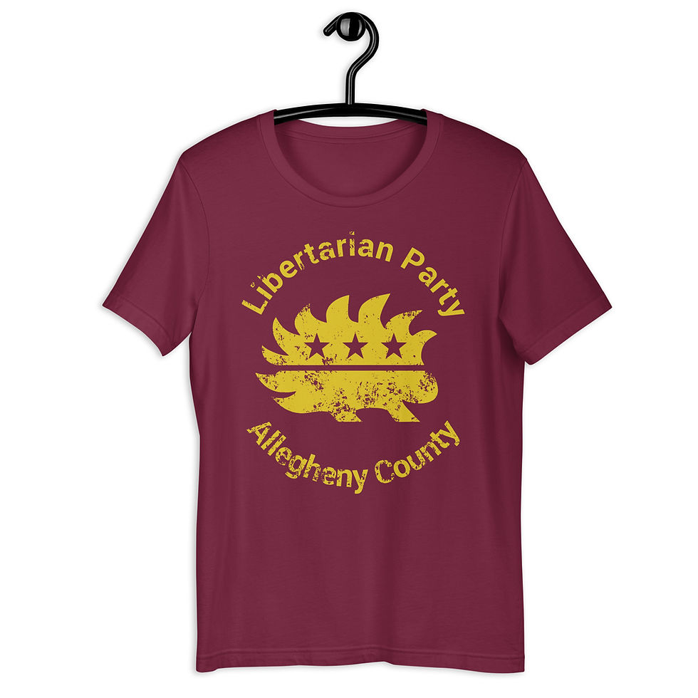 Thumbnail: Yellow Destressed Porcupine Unisex t-shirt Bella + Canvas 3001
