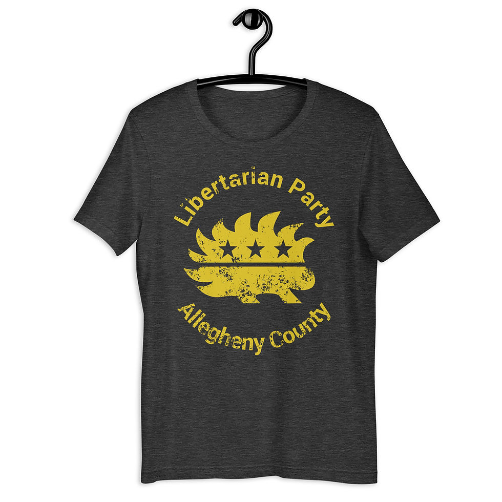Thumbnail: Yellow Destressed Porcupine Unisex t-shirt Bella + Canvas 3001