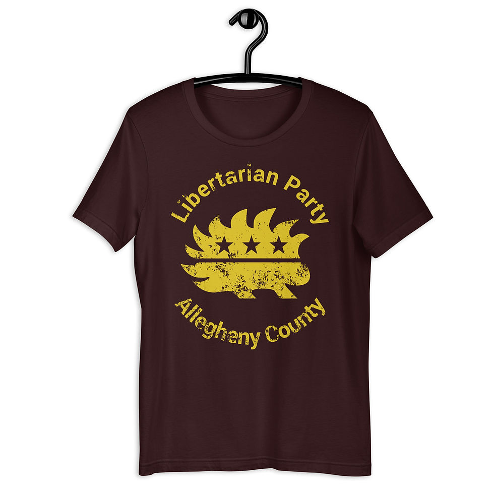 Thumbnail: Yellow Destressed Porcupine Unisex t-shirt Bella + Canvas 3001