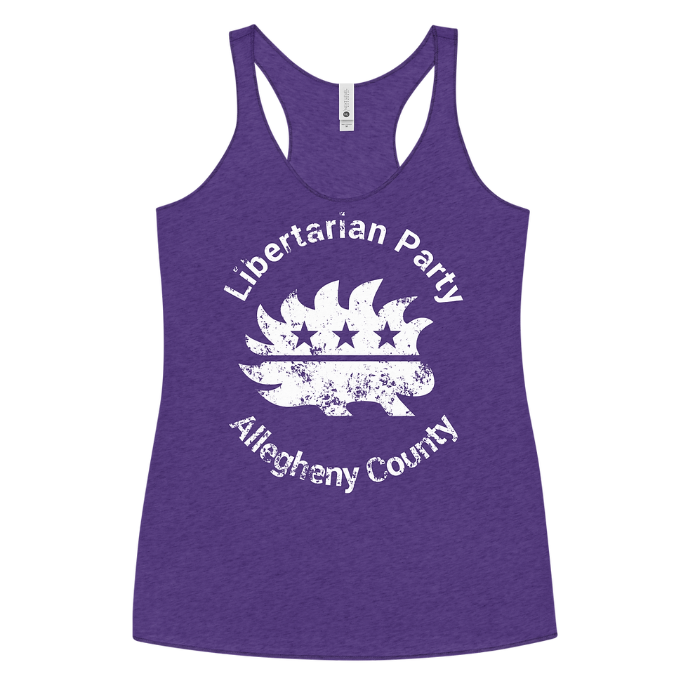 Thumbnail: Destressed White Porcupine Women's Racerback Tank Next Level 6733