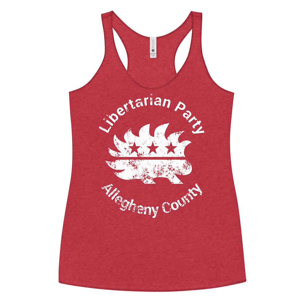 Thumbnail: Destressed White Porcupine Women's Racerback Tank Next Level 6733
