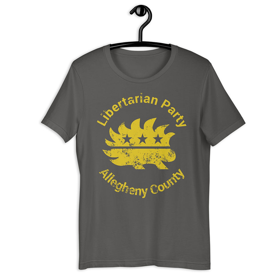 Thumbnail: Yellow Destressed Porcupine Unisex t-shirt Bella + Canvas 3001