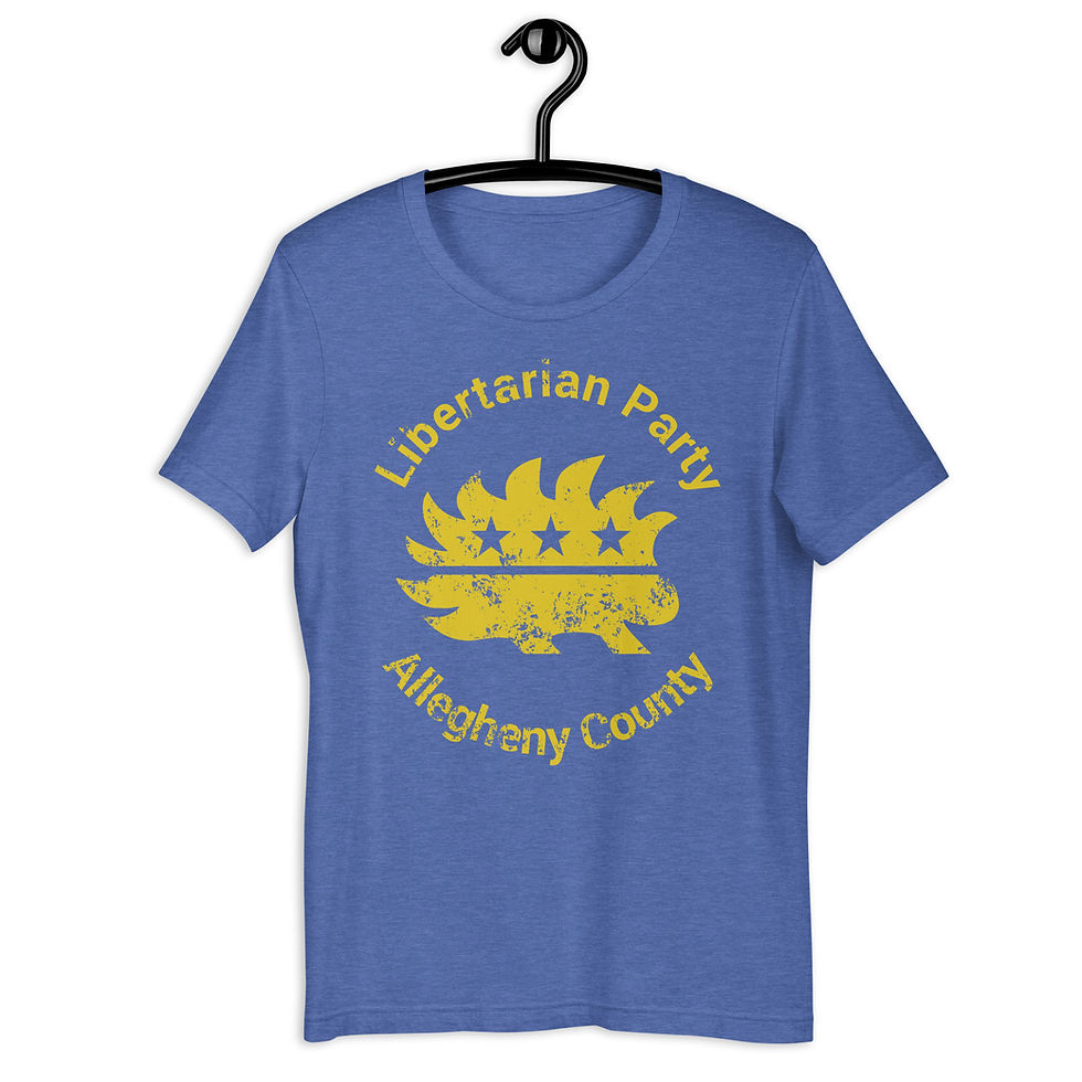 Thumbnail: Yellow Destressed Porcupine Unisex t-shirt Bella + Canvas 3001
