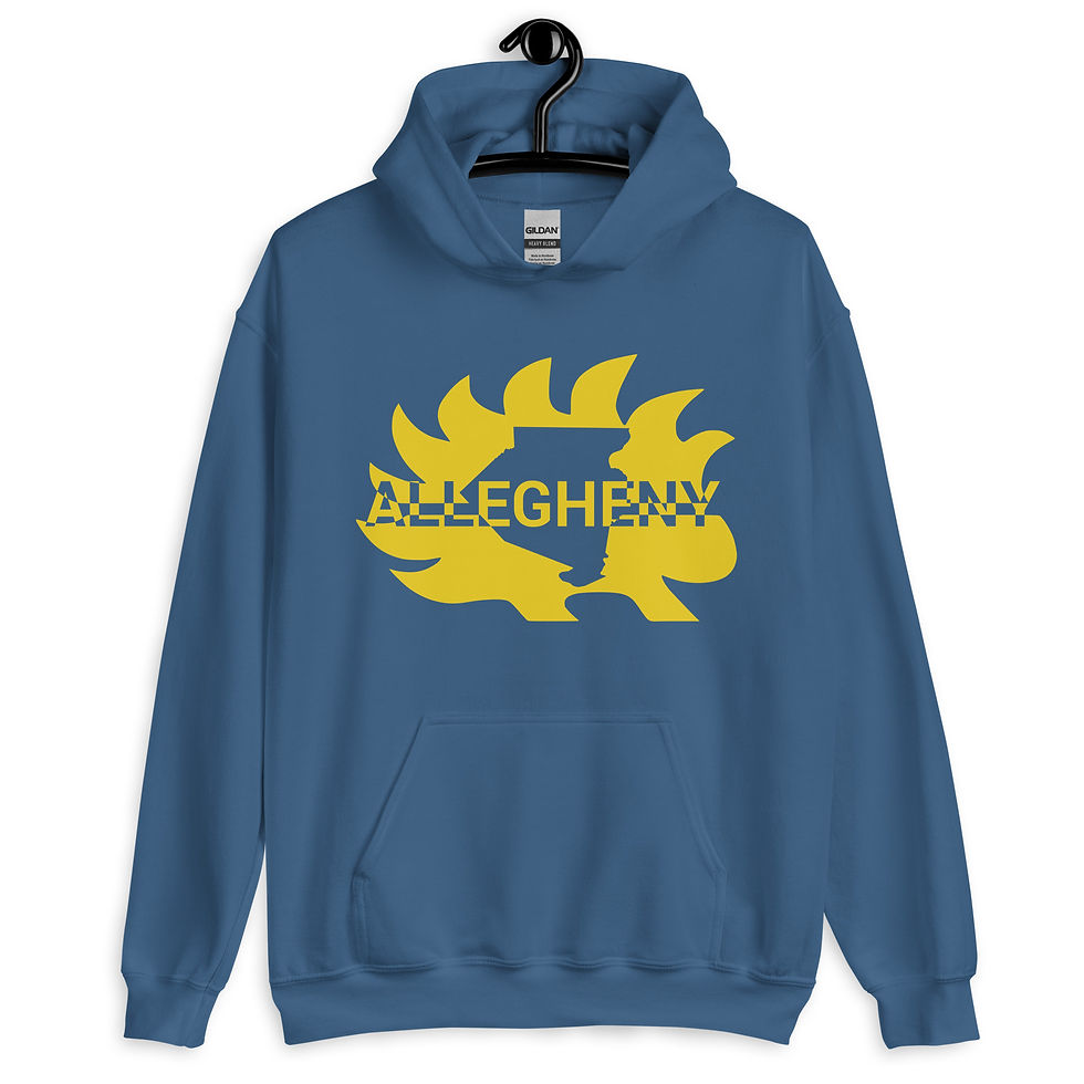 Thumbnail: Allegheny Cut Out Porcupine Unisex Hoodie Gildan 18500