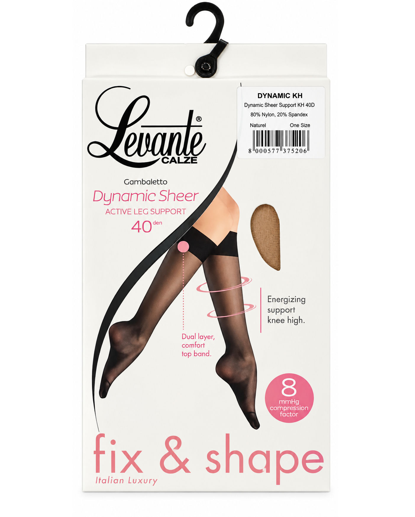 Levante Dynamic Sheer Support 40 Denier Knee Highs