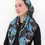 Thumbnail: Sapphire Florals Pretied Headscarf with non-slip wig grip and adjustable drawstring