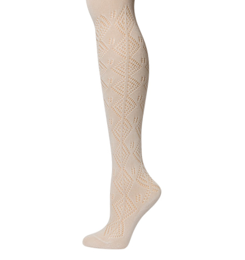 Zubii Linen Diamond Crochet Tights