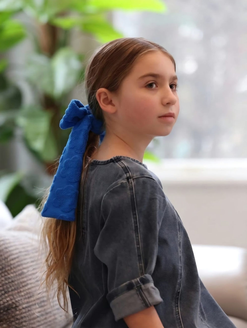 floral terry hair tie twilly