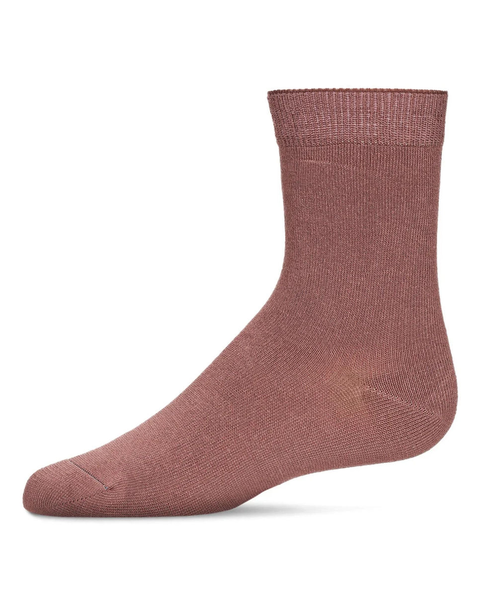 Deep Mauve Bamboo Crew Socks