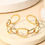 Thumbnail: Circle Gold Link Cutout Bracelet