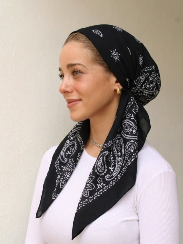 scarf bar paisley pretied
