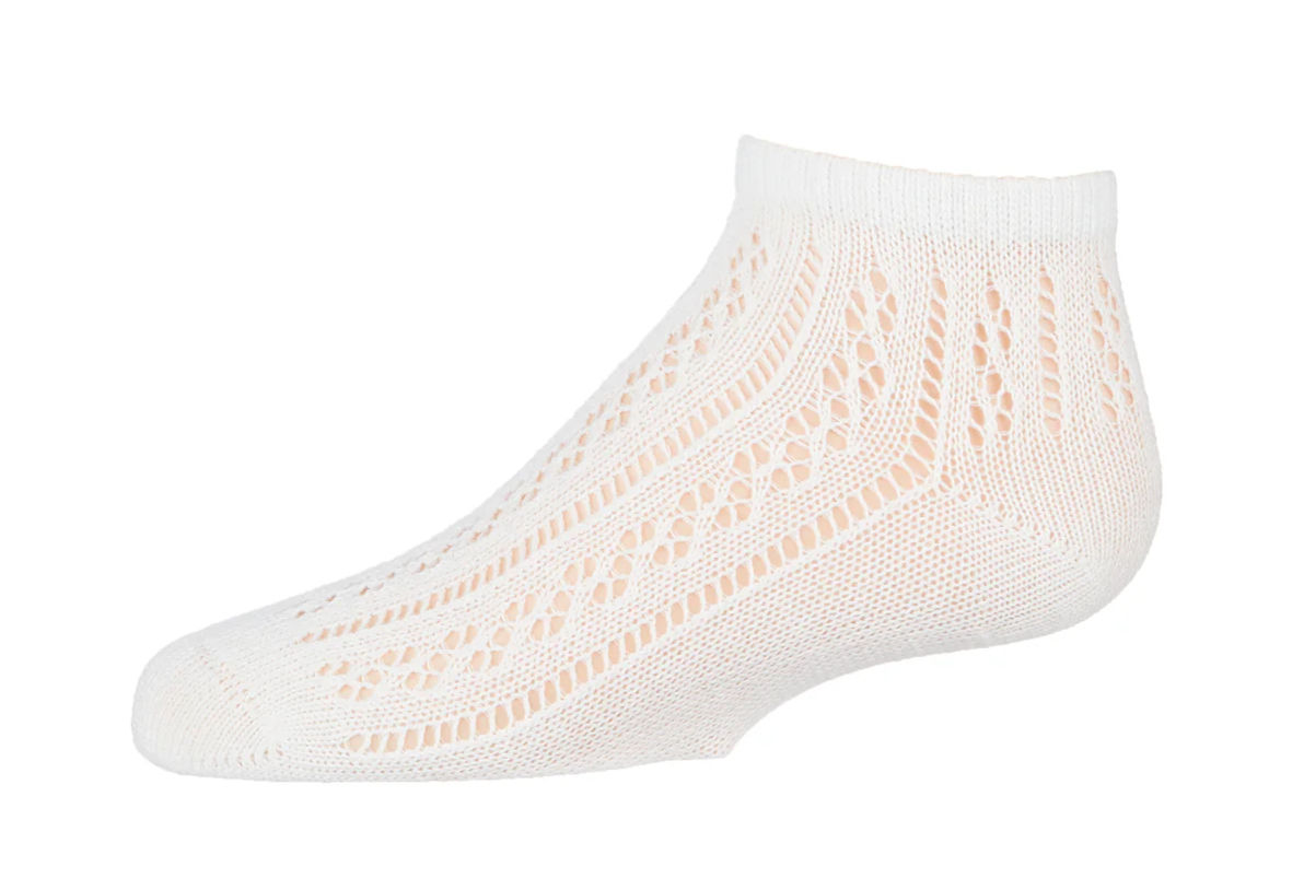MeMoi Winter White Pellerine Anklet Socks