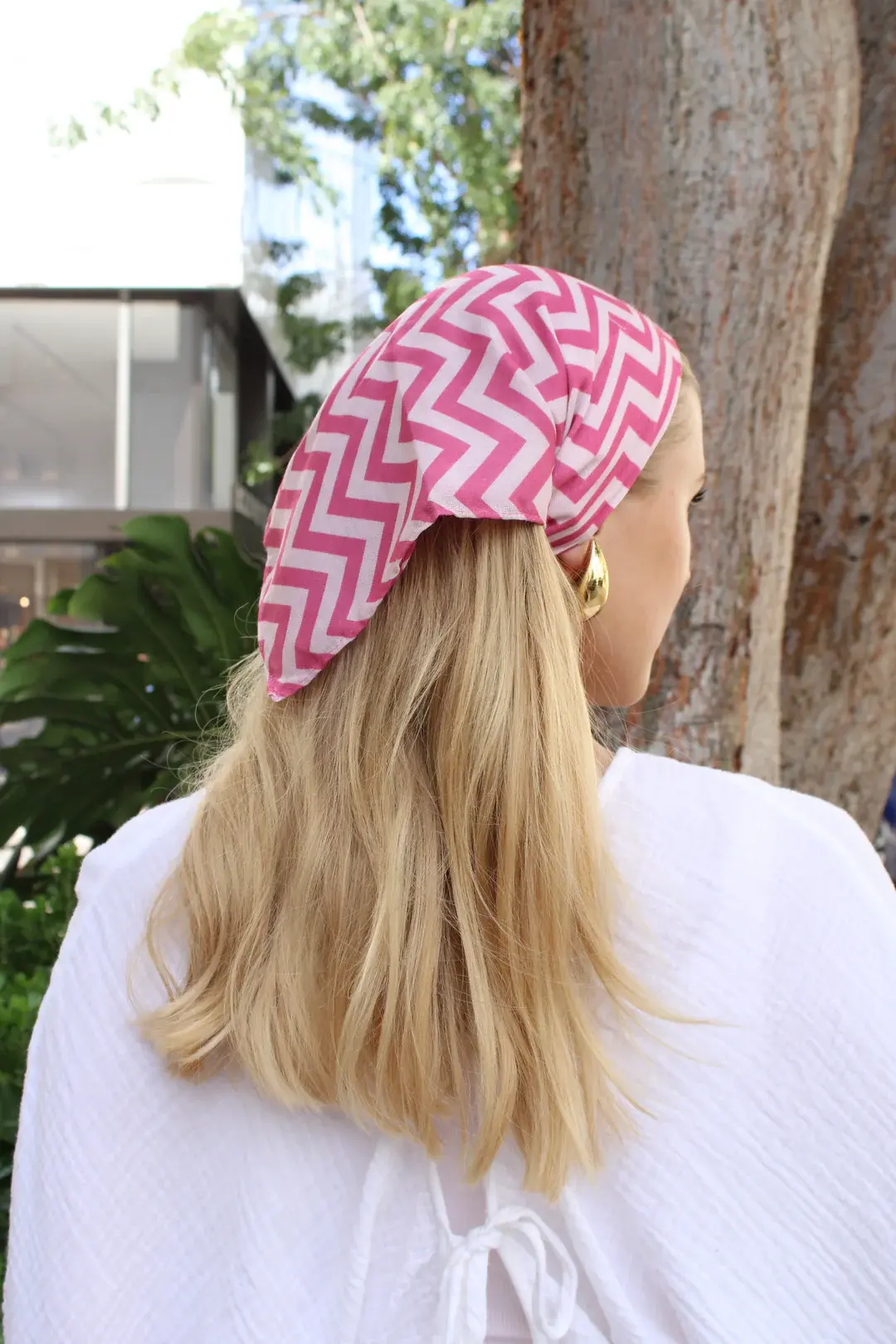 Mauve Chevron Bandana