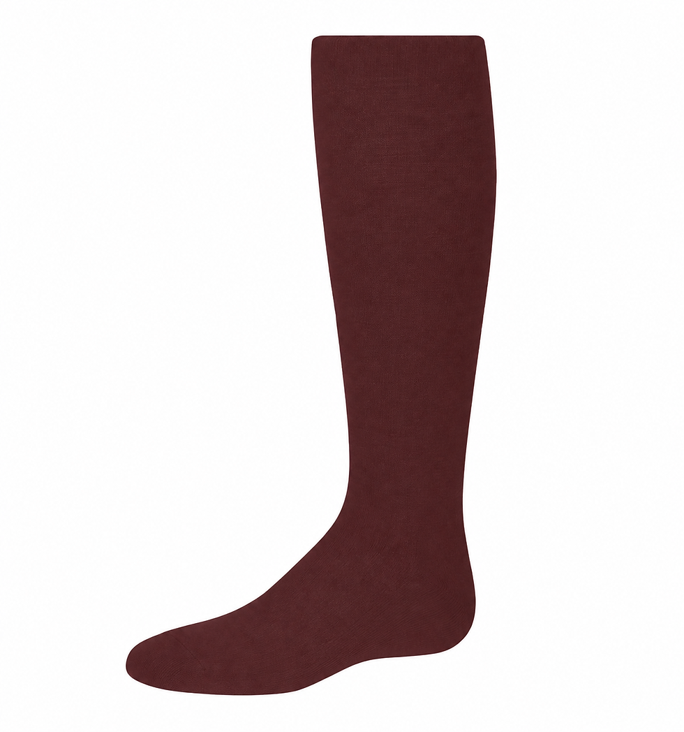 Florence Dark Maroon Bamboo Knee Sock