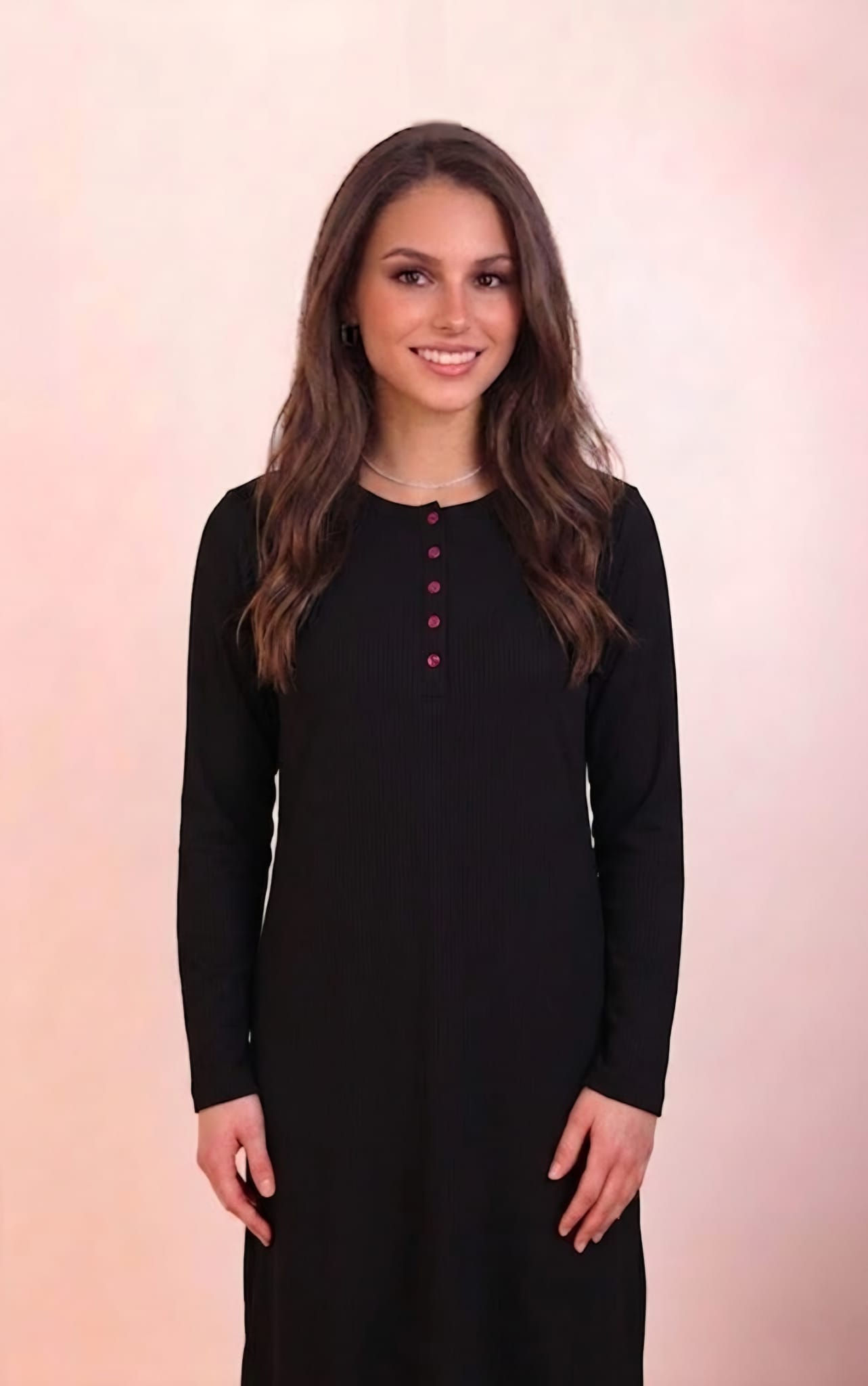 Women's Ribbed Button Nightgown