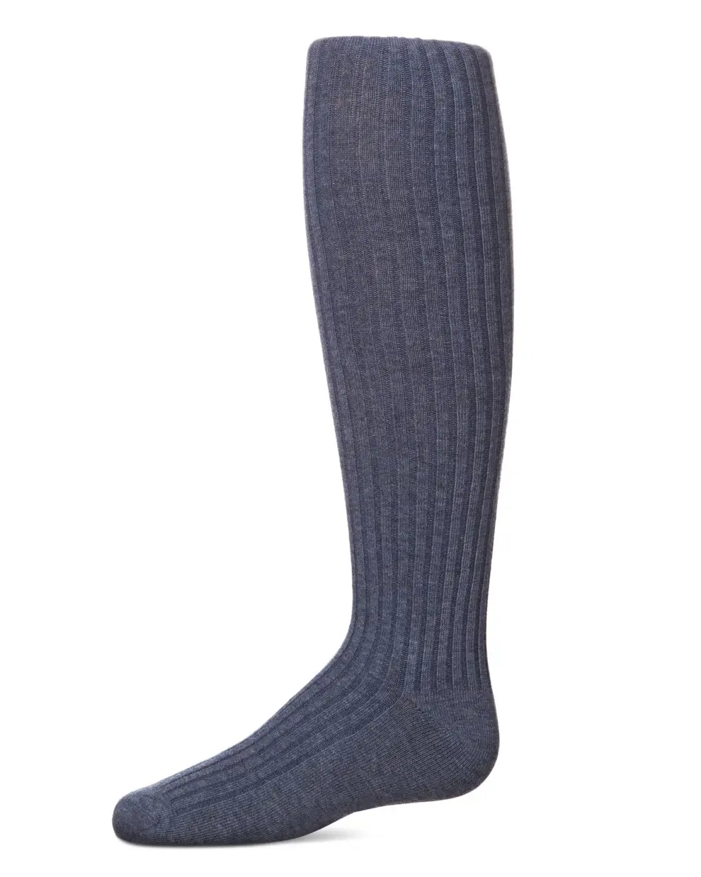 MeMoi Indigo Denim Ribbed Cotton Sweater Tights