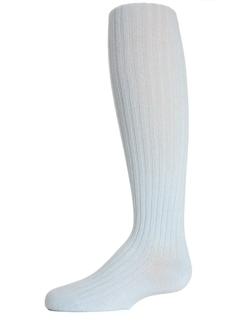 MeMoi Light Blue Ribbed Cotton Sweater Tights
