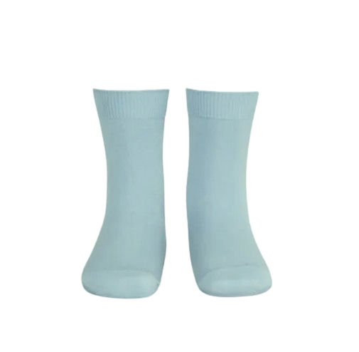 Condor ice blue anklet socks made in Spain, soft cotton socks for babies, toddlers, and children