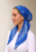 royal blue pre tied tichel