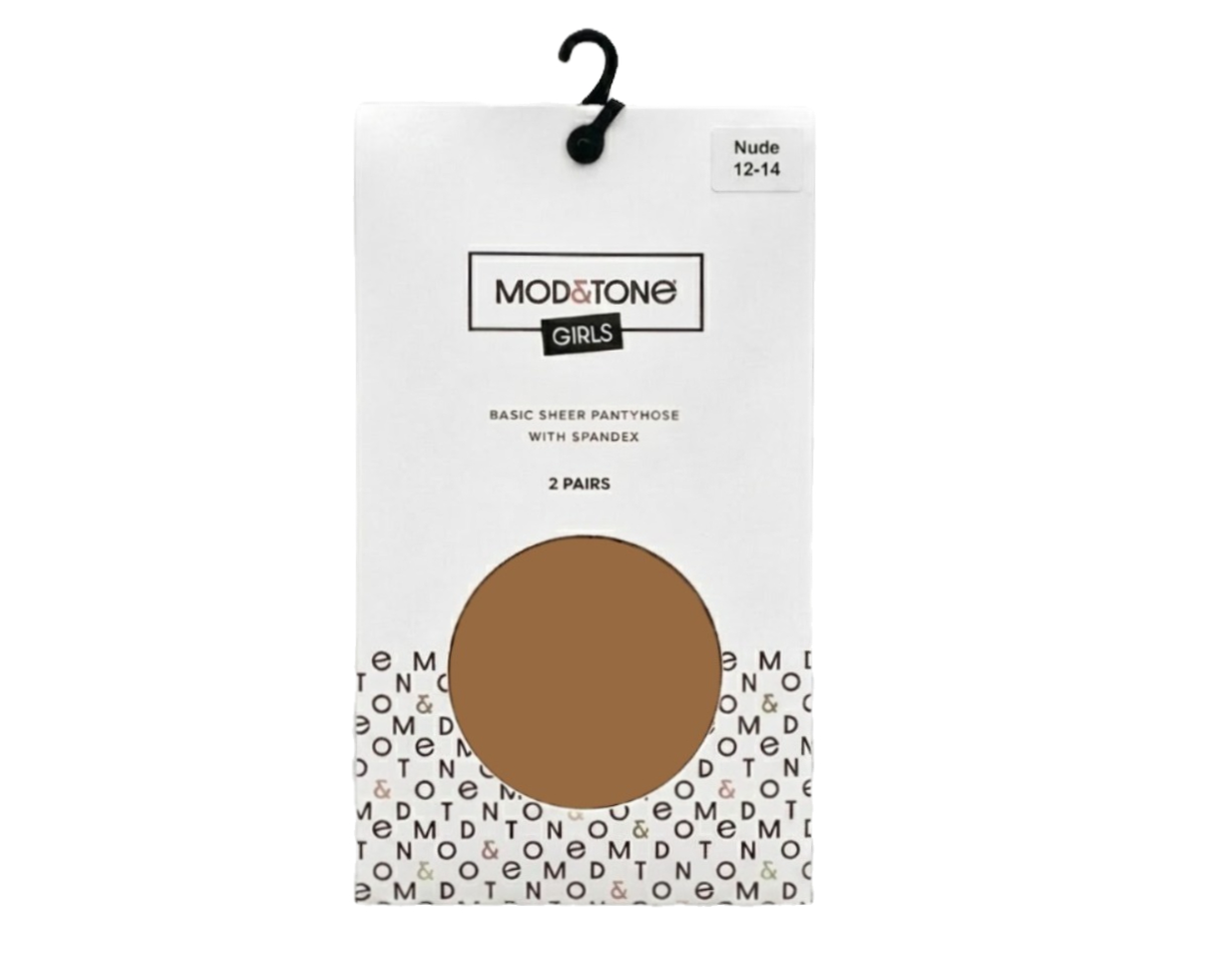 Mod & Tone Girls & Teens Pantyhose (2 Pack)