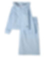 MeMoi Kids Light Blue 2 Piece Summer-Themed Cotton-Rich Terry Coverup Robe Set