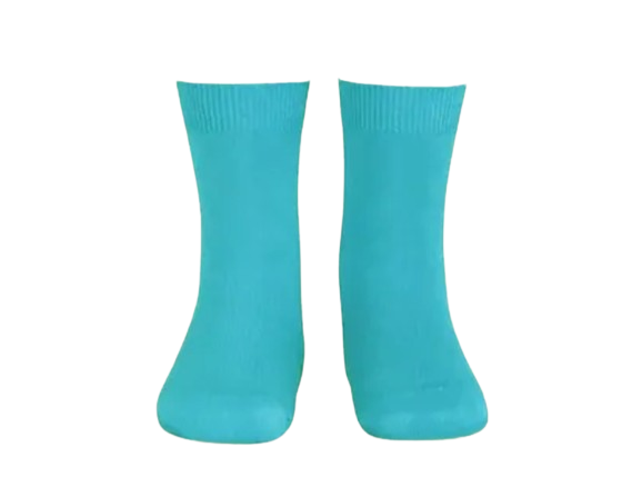 Condor turquoise anklet socks made in Spain, soft cotton socks for babies, toddlers, and children