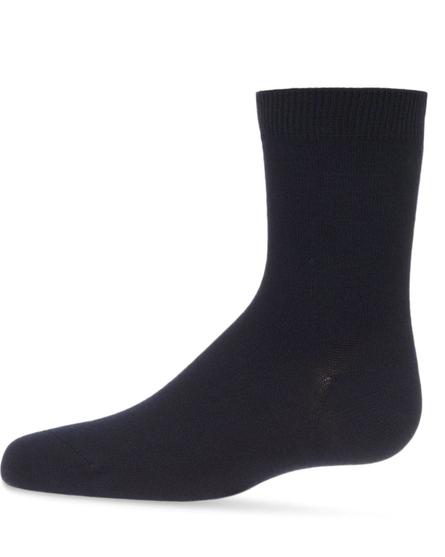 Navy Bamboo Crew Socks