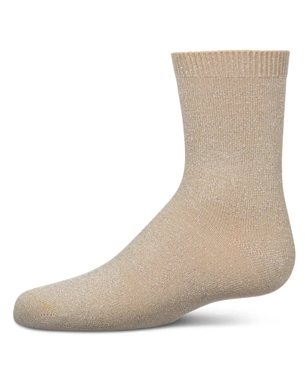 Almond Lurex Bamboo Crew Socks
