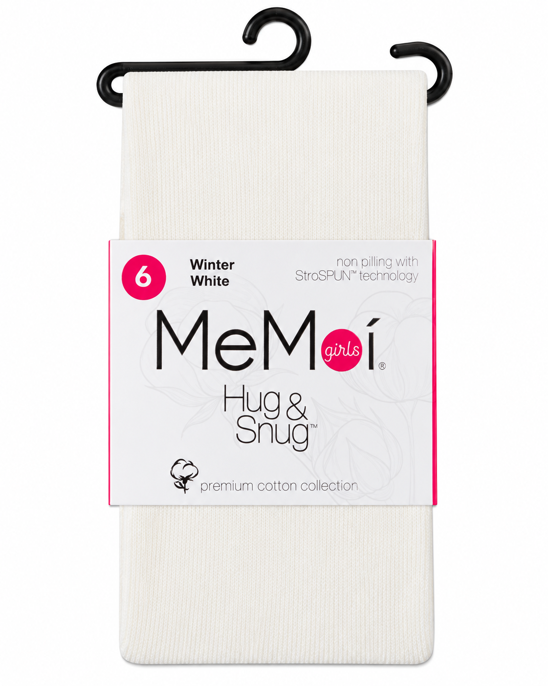 MeMoi Girls Winter White Hug & Snug Cotton Sweater Tights