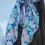 Thumbnail: Blue pretied headscarf with breathable cotton-poly blend fabric