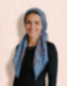La Fleur Abstraite Pretied Tichel Headscarf with Velvet Non-Slip Grip Band