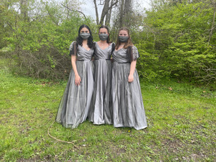 Gwen Paker and fellow singers after a performance