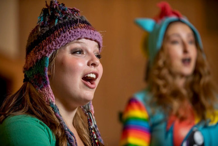 Gwen Paker performing in an opera with the German Vocal Arts Institute