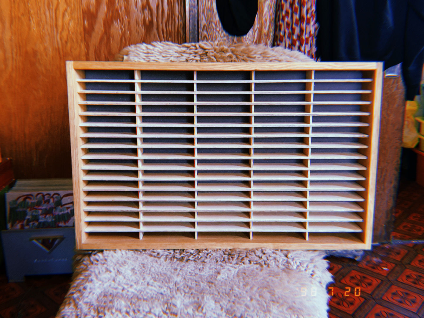 Cassette Rack Biscuit OAK 80cassettes