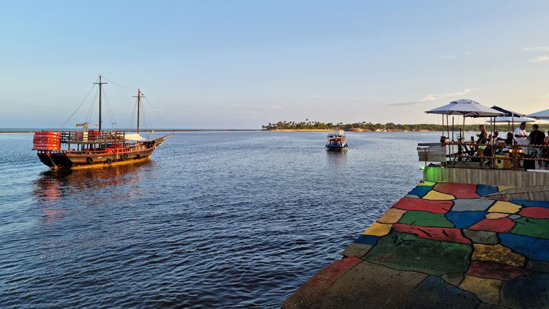 Entardecer inverno orla de Porto Seguro